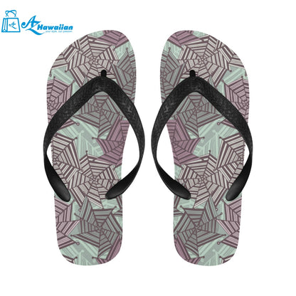 Spider web cobweb design color pattern Unisex Flip Flops