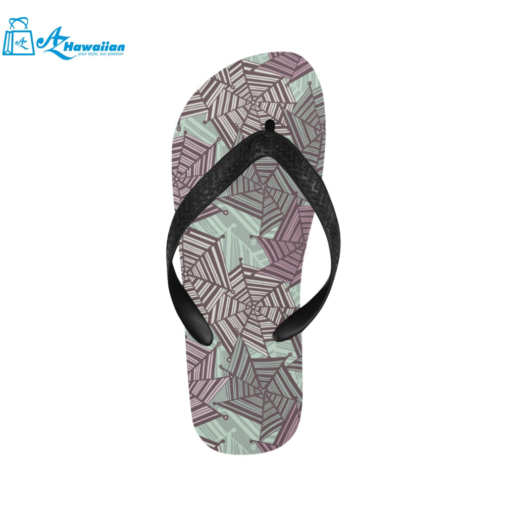 Spider web cobweb design color pattern Unisex Flip Flops