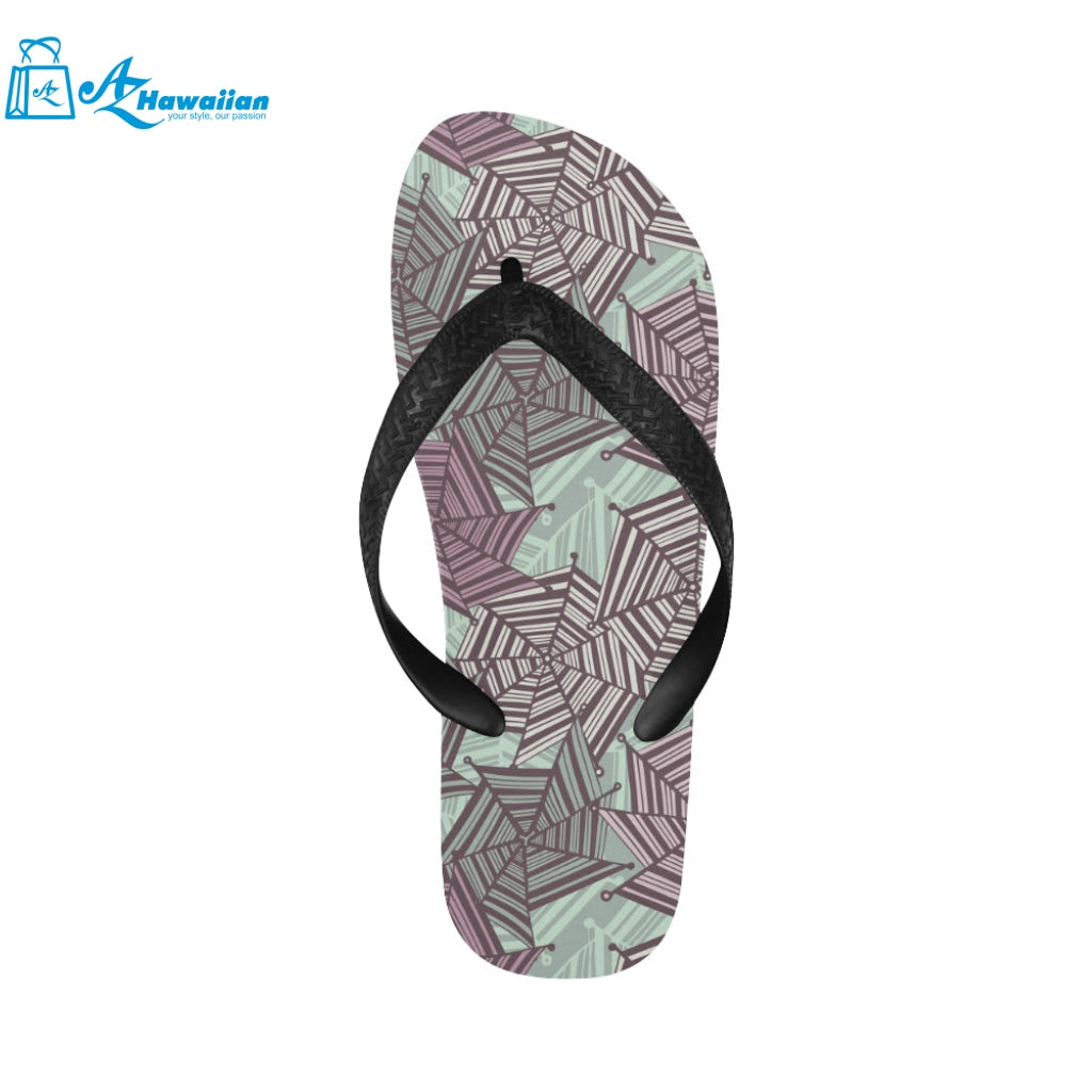 Spider web cobweb design color pattern Unisex Flip Flops