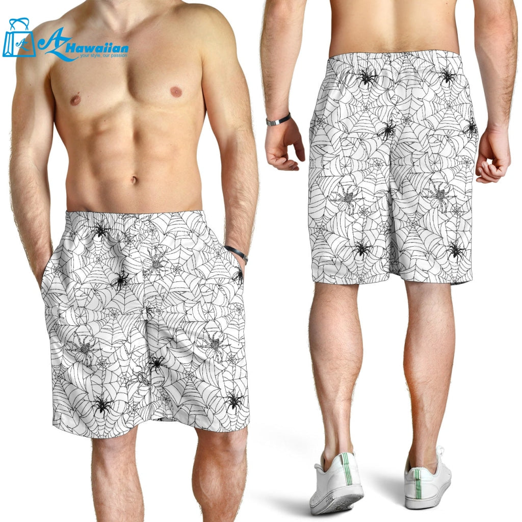 Spider Web Cobweb Pattern Men Shorts