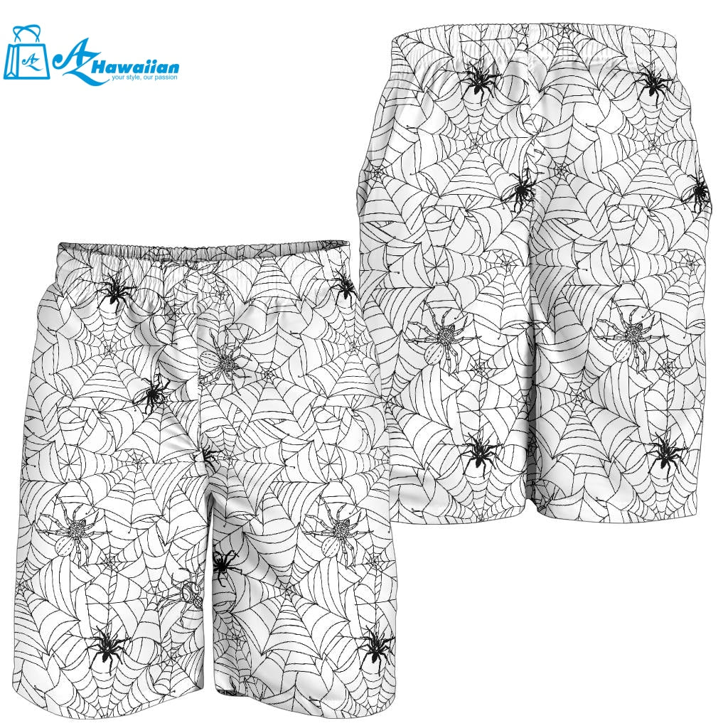 Spider Web Cobweb Pattern Men Shorts