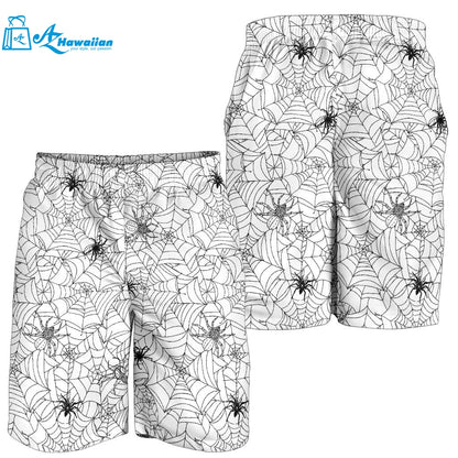 Spider Web Cobweb Pattern Men Shorts