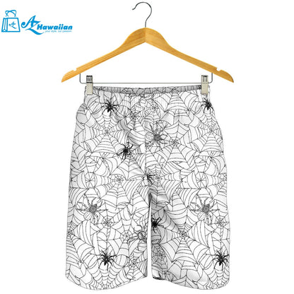 Spider Web Cobweb Pattern Men Shorts