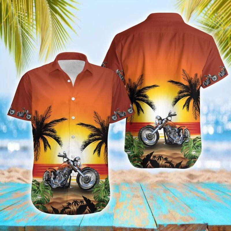 Amazing Legend Motorcycles Hawaiian Aloha Shirts #V