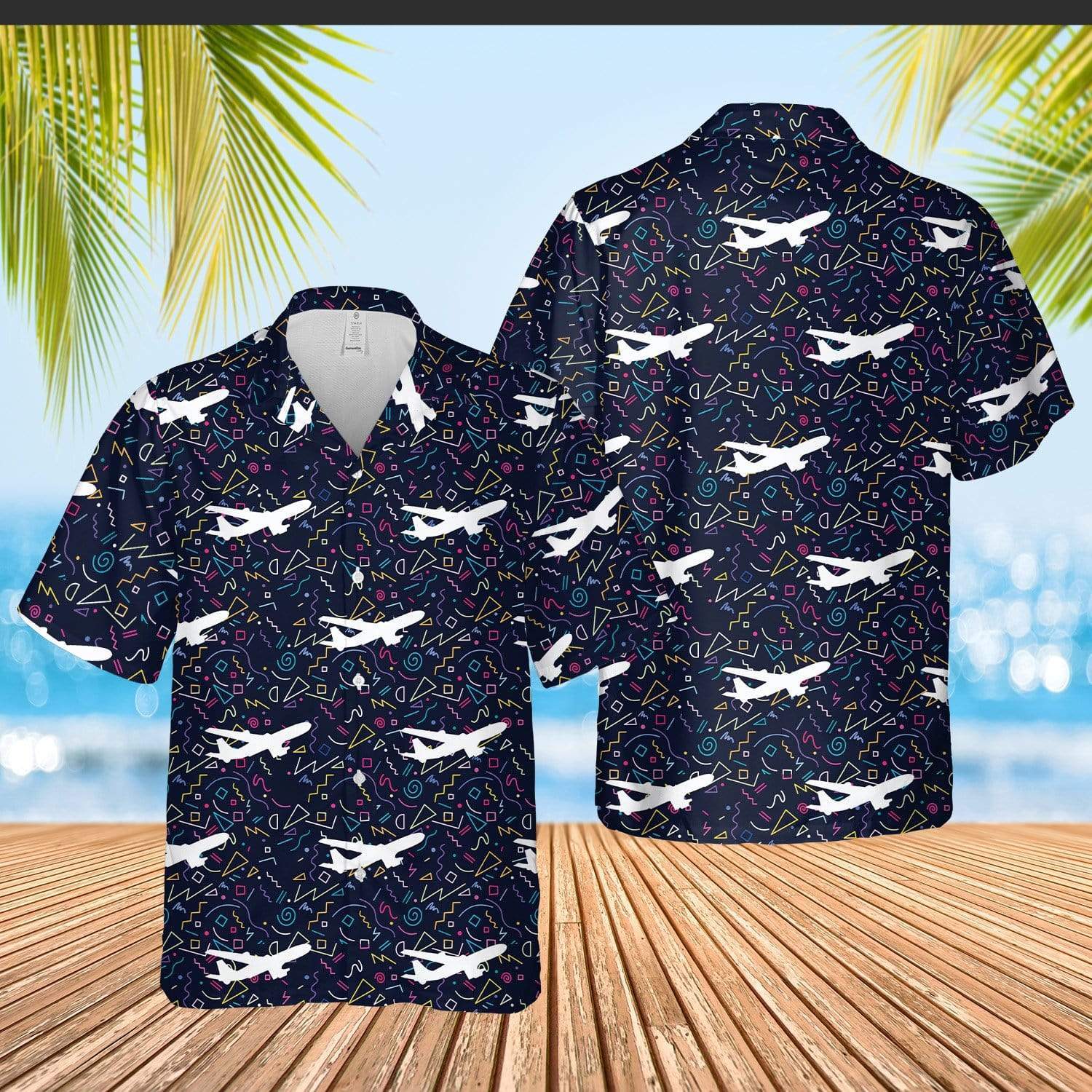 Amazing Airplane Unisex Hawaiian Aloha Shirts #14621V