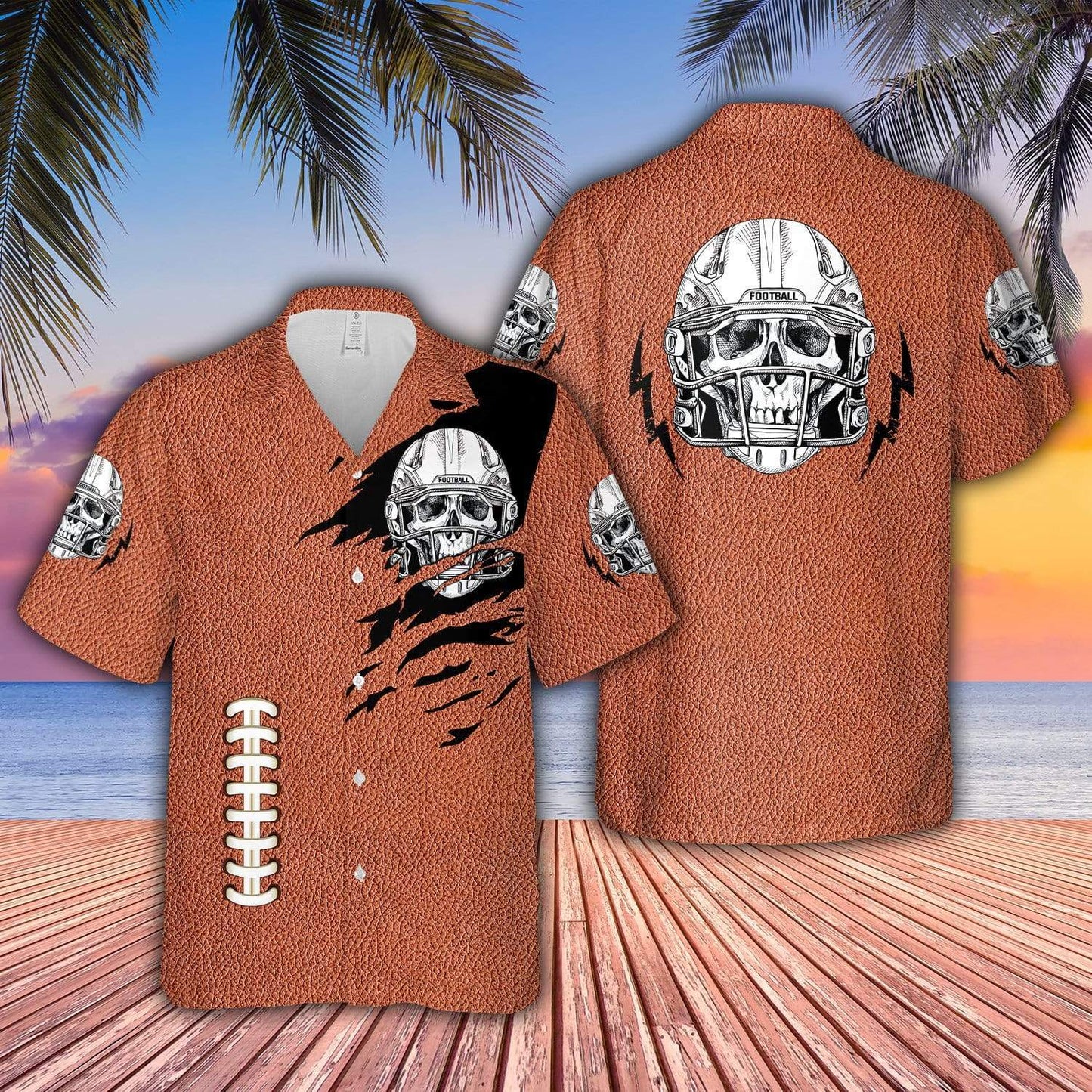 Hawaiian Aloha Shirts American Football Texture #190821V