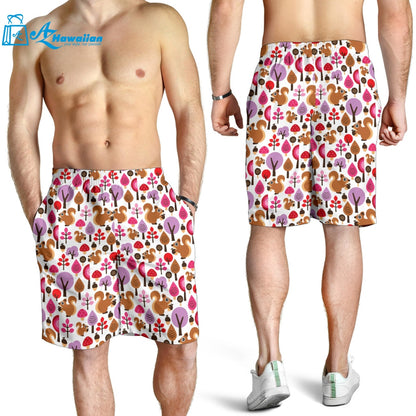 Squirrel Pattern Print Design 02 Men Shorts