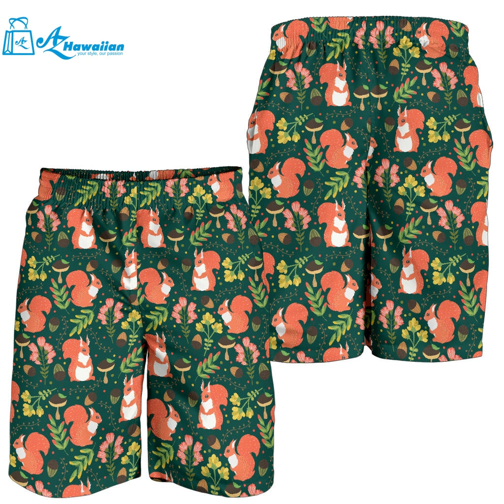 Squirrel Pattern Print Design 03 Men Shorts