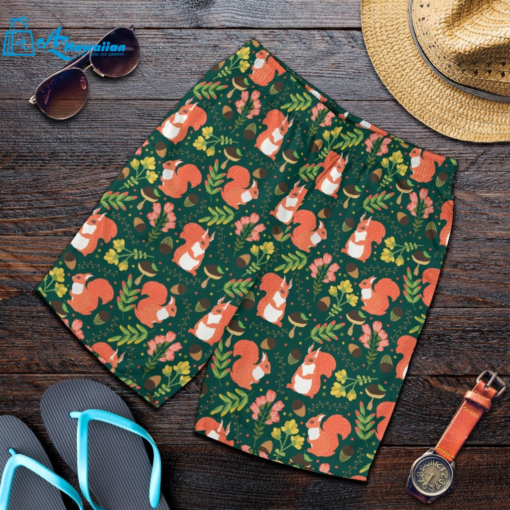 Squirrel Pattern Print Design 03 Men Shorts