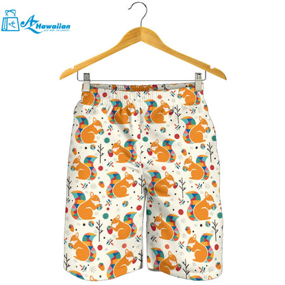 Squirrel Pattern Print Design 04 Men Shorts