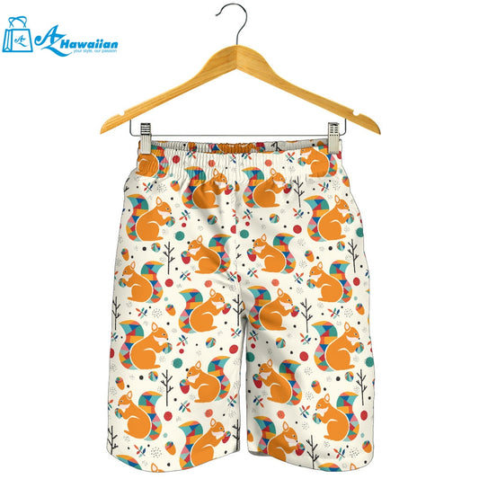 Squirrel Pattern Print Design 04 Men Shorts