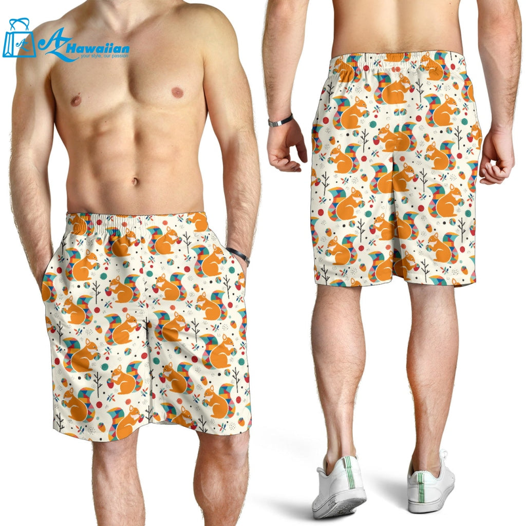 Squirrel Pattern Print Design 04 Men Shorts