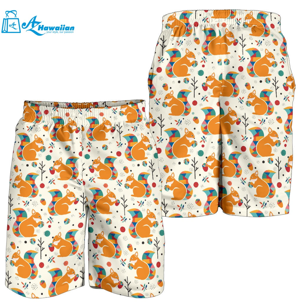 Squirrel Pattern Print Design 04 Men Shorts