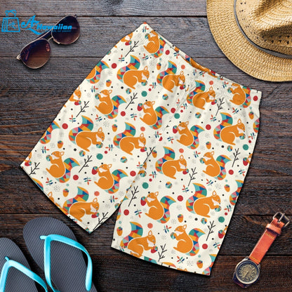 Squirrel Pattern Print Design 04 Men Shorts