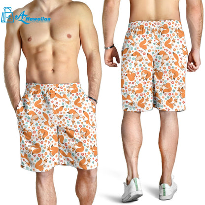 Squirrel Pattern Print Design 05 Men Shorts