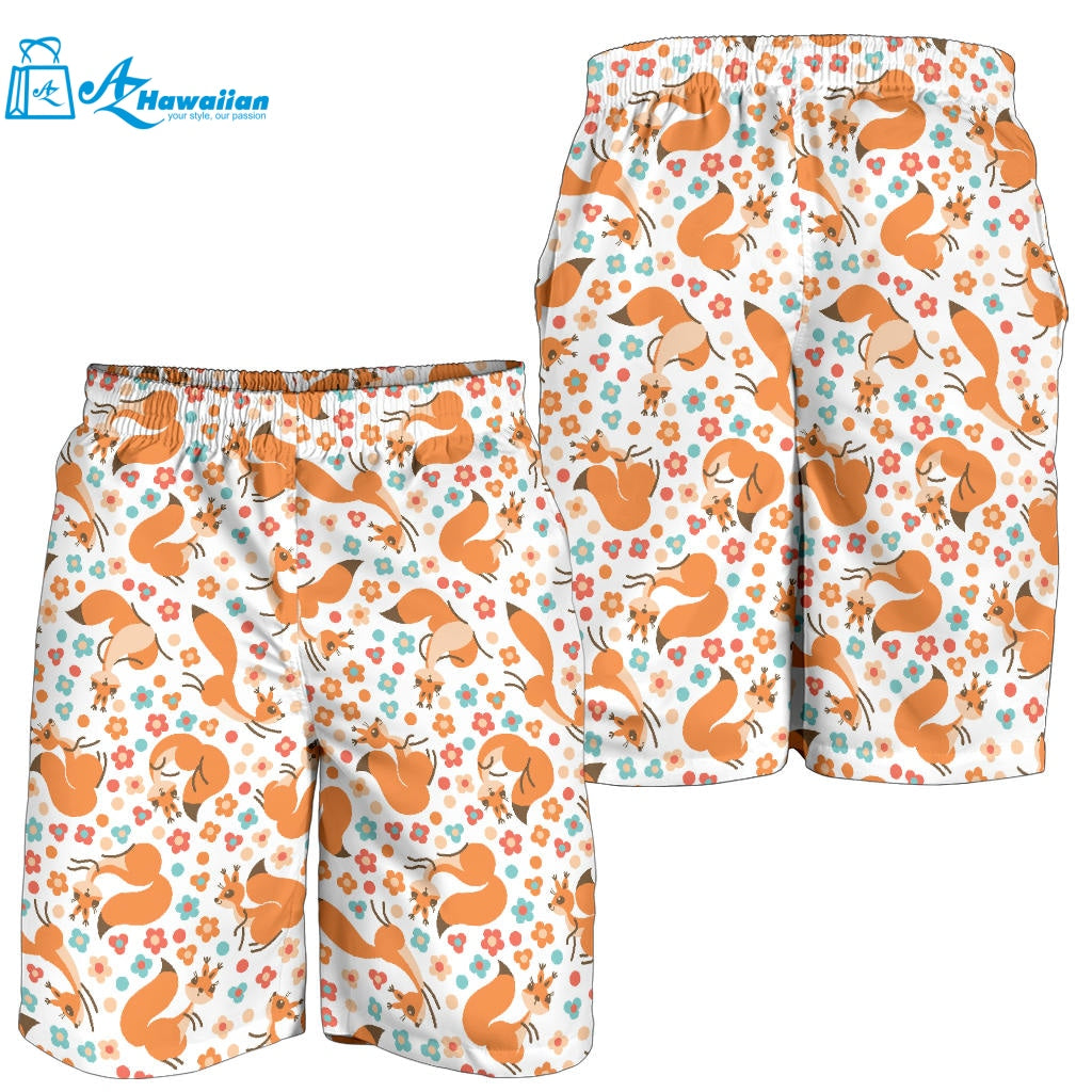 Squirrel Pattern Print Design 05 Men Shorts