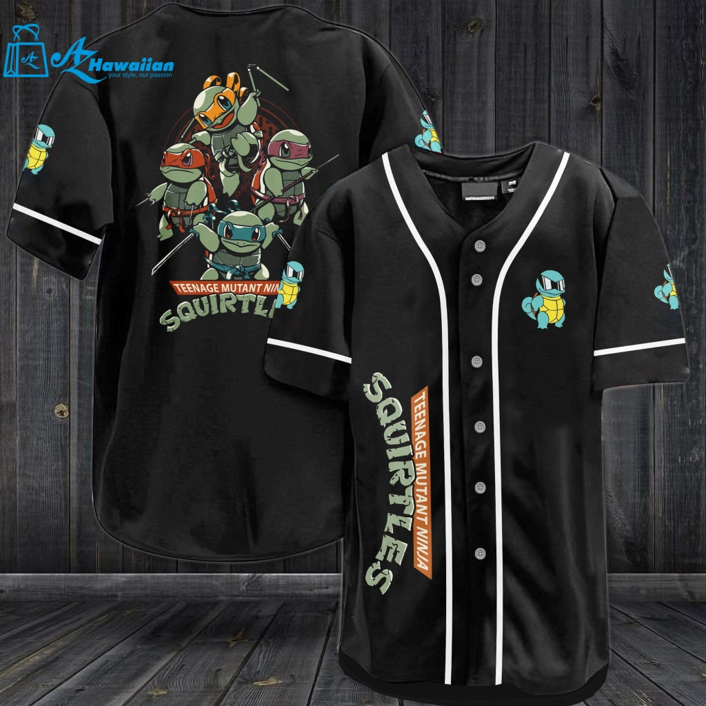 Squirtles Teenage Mutant Ninja Baseball Jersey 