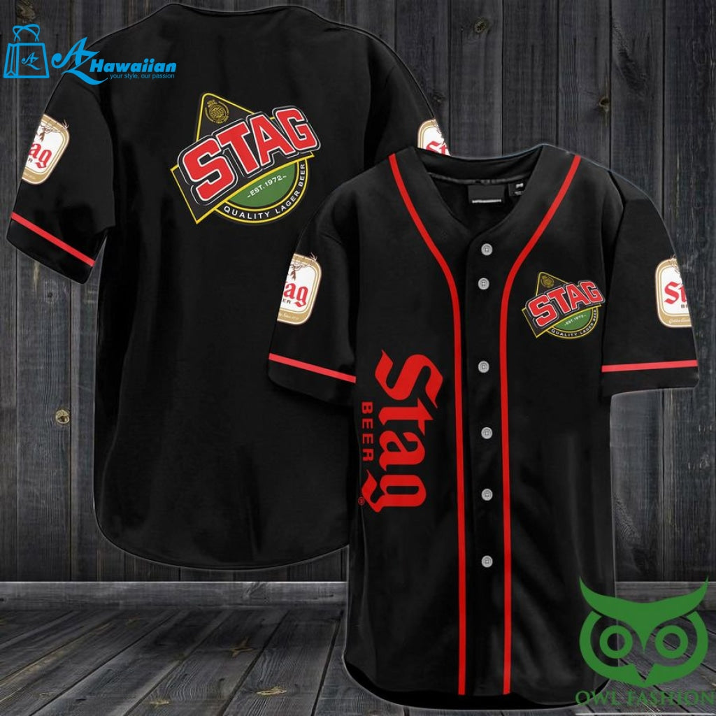 Stag Larger Beer Baseball Jersey Shirt