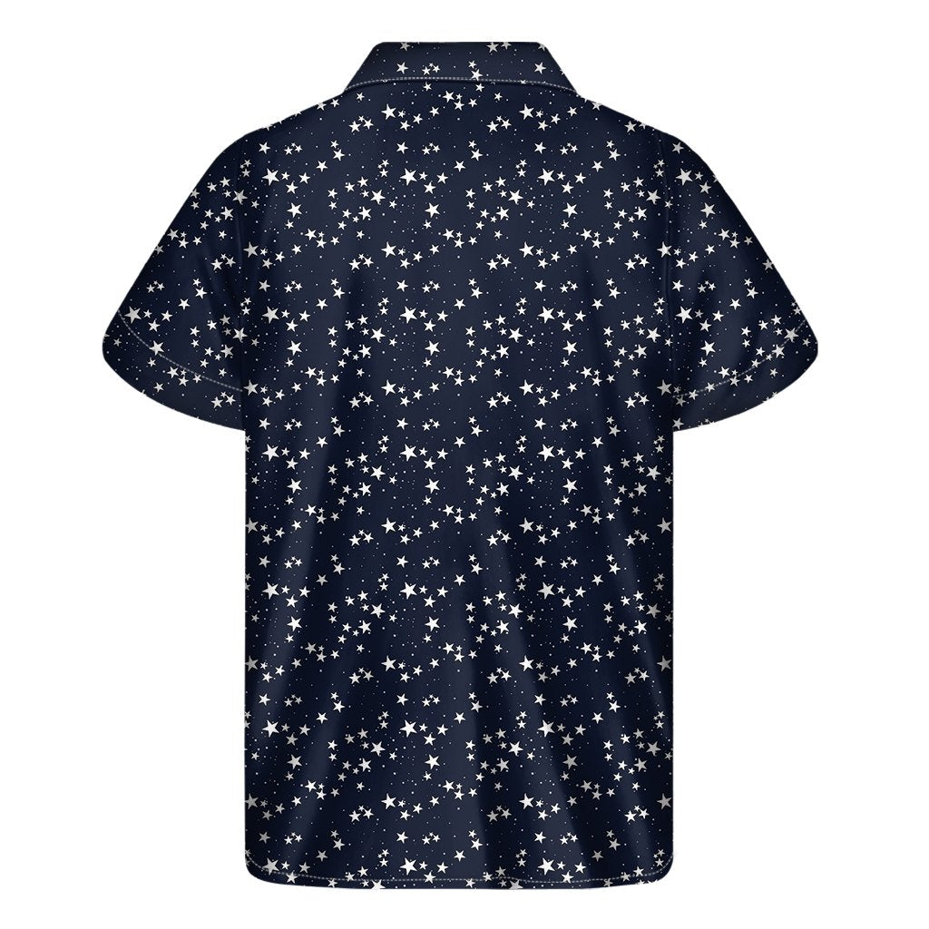 Star Sky Pattern Print Mens Short Sleeve Shirt Hawaiian