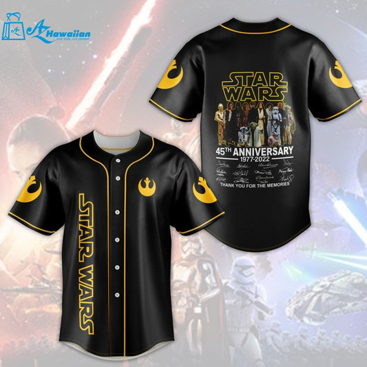 Star Wars 45th Anniversary All Over Print 3D Unisex Baseball Jersey 