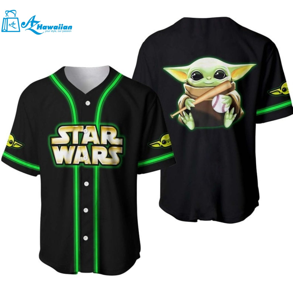 Star Wars Baby Yoda All Over Print Baseball Jersey 