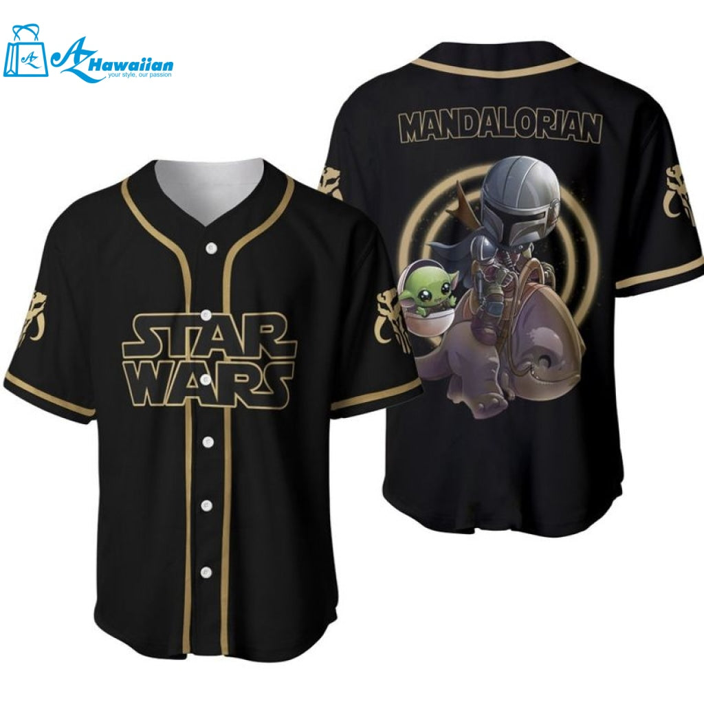 Star Wars Mandalorian Baby Yoda All Over Print 3D Unisex Baseball Jersey