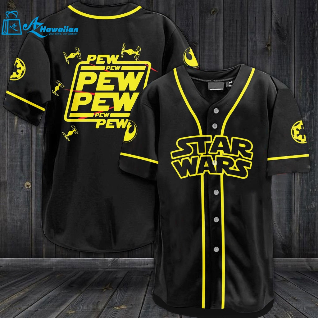 Star Wars Pew Pew All Over Print Unisex Baseball Jersey 