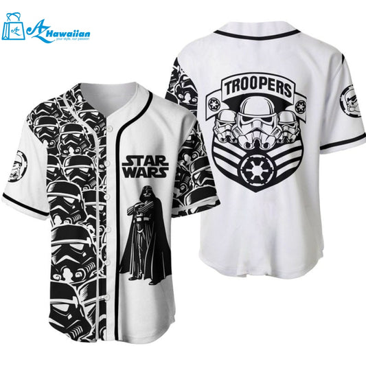 Star Wars Stormtrooper Pattern All Over Print Unisex Baseball Jersey 