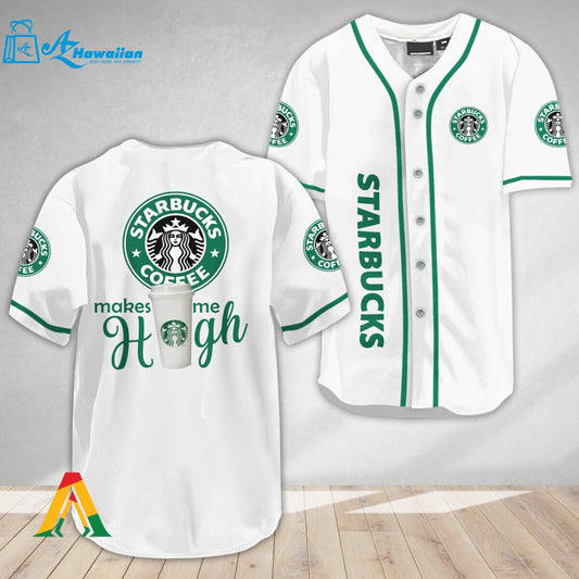 Starbucks Make Me High Baseball Jersey