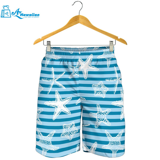 Starfish Blue Blackground Men Shorts