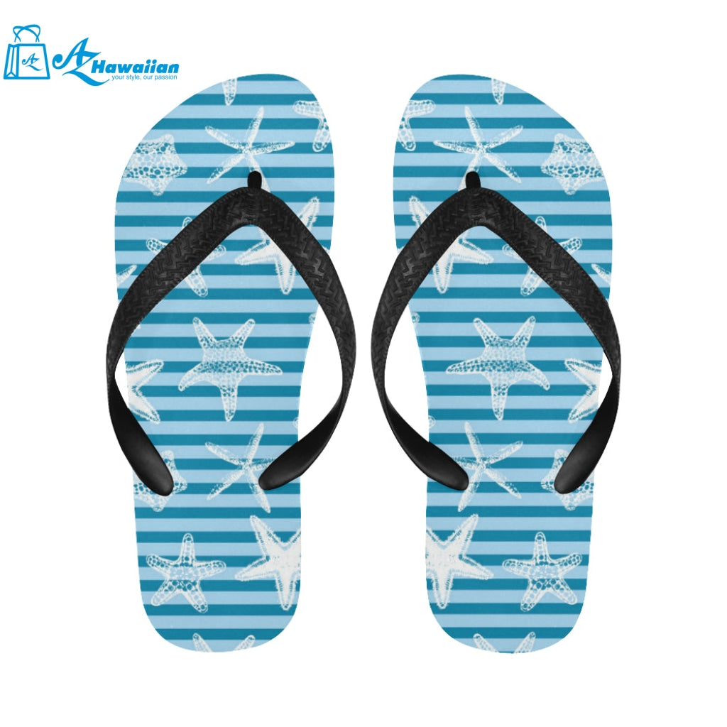 Starfish blue blackground Unisex Flip Flops