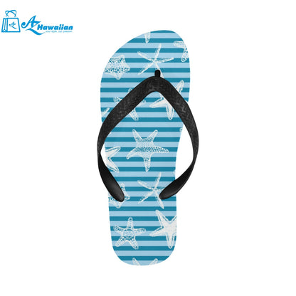 Starfish blue blackground Unisex Flip Flops