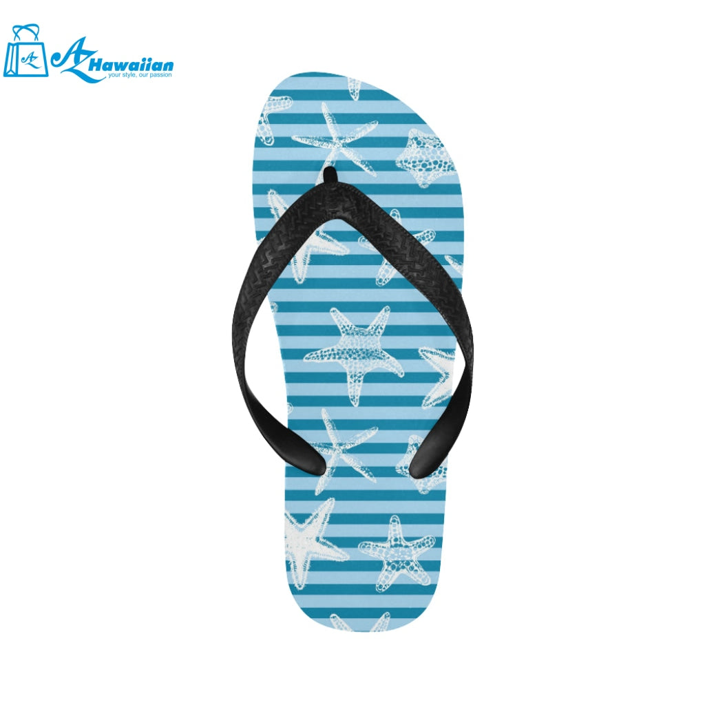 Starfish blue blackground Unisex Flip Flops