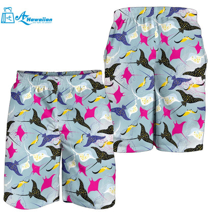 Stingray Pattern Print Design 01 Men Shorts