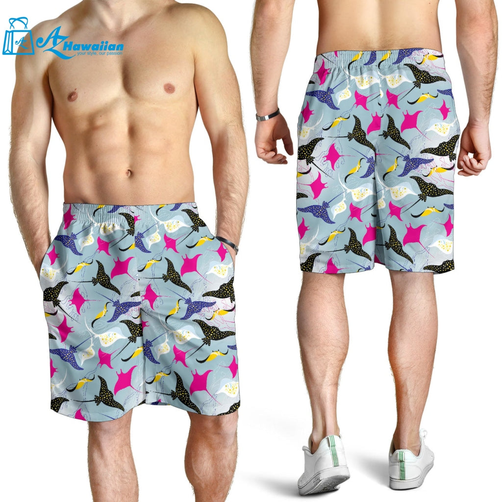 Stingray Pattern Print Design 01 Men Shorts