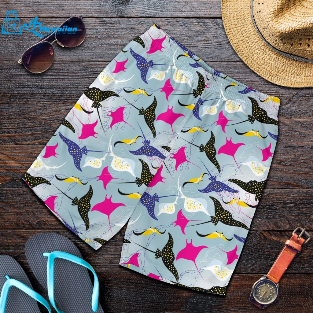 Stingray Pattern Print Design 01 Men Shorts