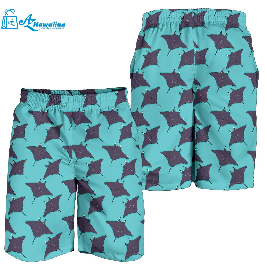 Stingray Pattern Print Design 02 Men Shorts