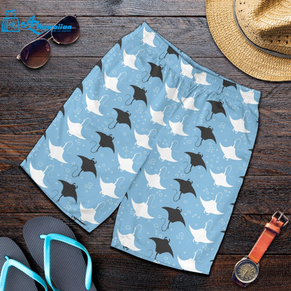 Stingray Pattern Print Design 03 Men Shorts