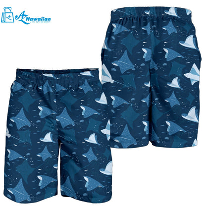 Stingray Pattern Print Design 04 Men Shorts