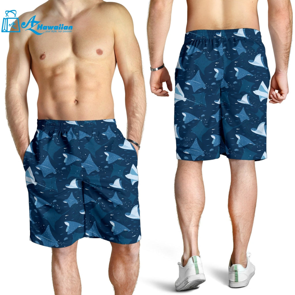 Stingray Pattern Print Design 04 Men Shorts