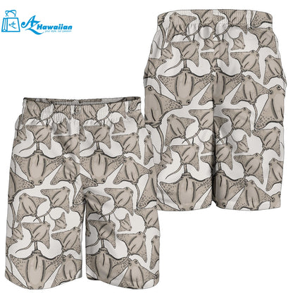 Stingray Pattern Print Design 05 Men Shorts