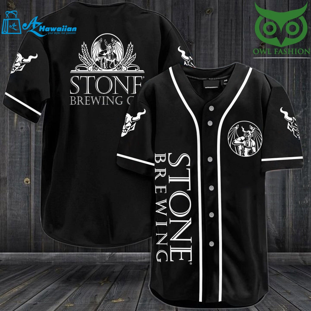 Stone Brewing black Baseball Jersey Shirt