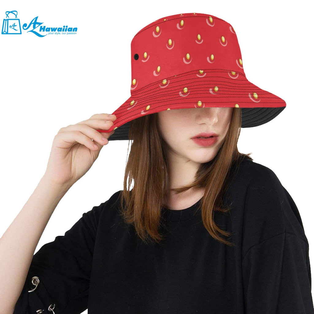 strawberry texture skin pattern Unisex Bucket Hat