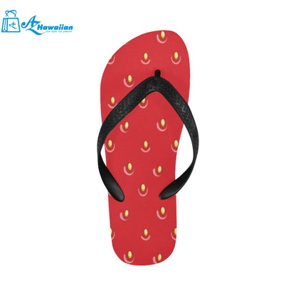 strawberry texture skin pattern Unisex Flip Flops