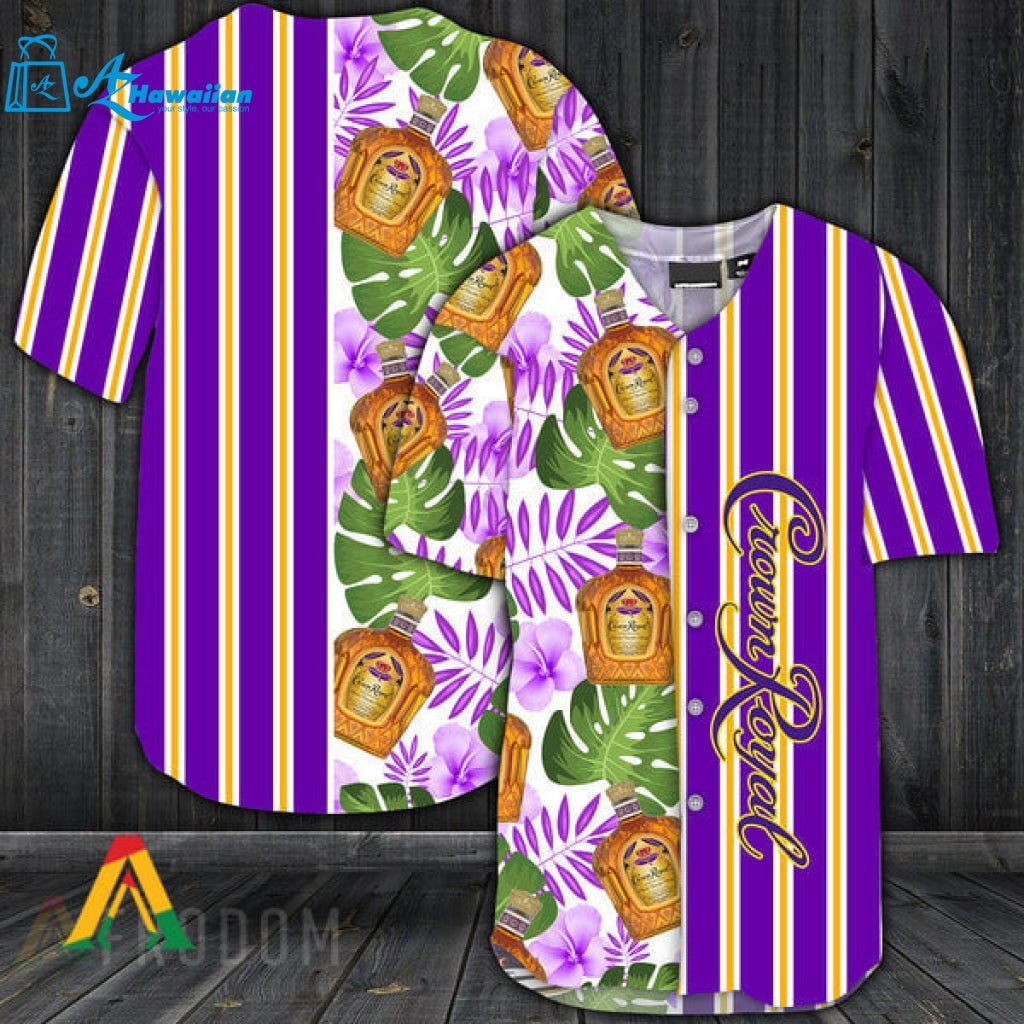 Striped Tropical Hawaii Crown Royal Baseball Jersey