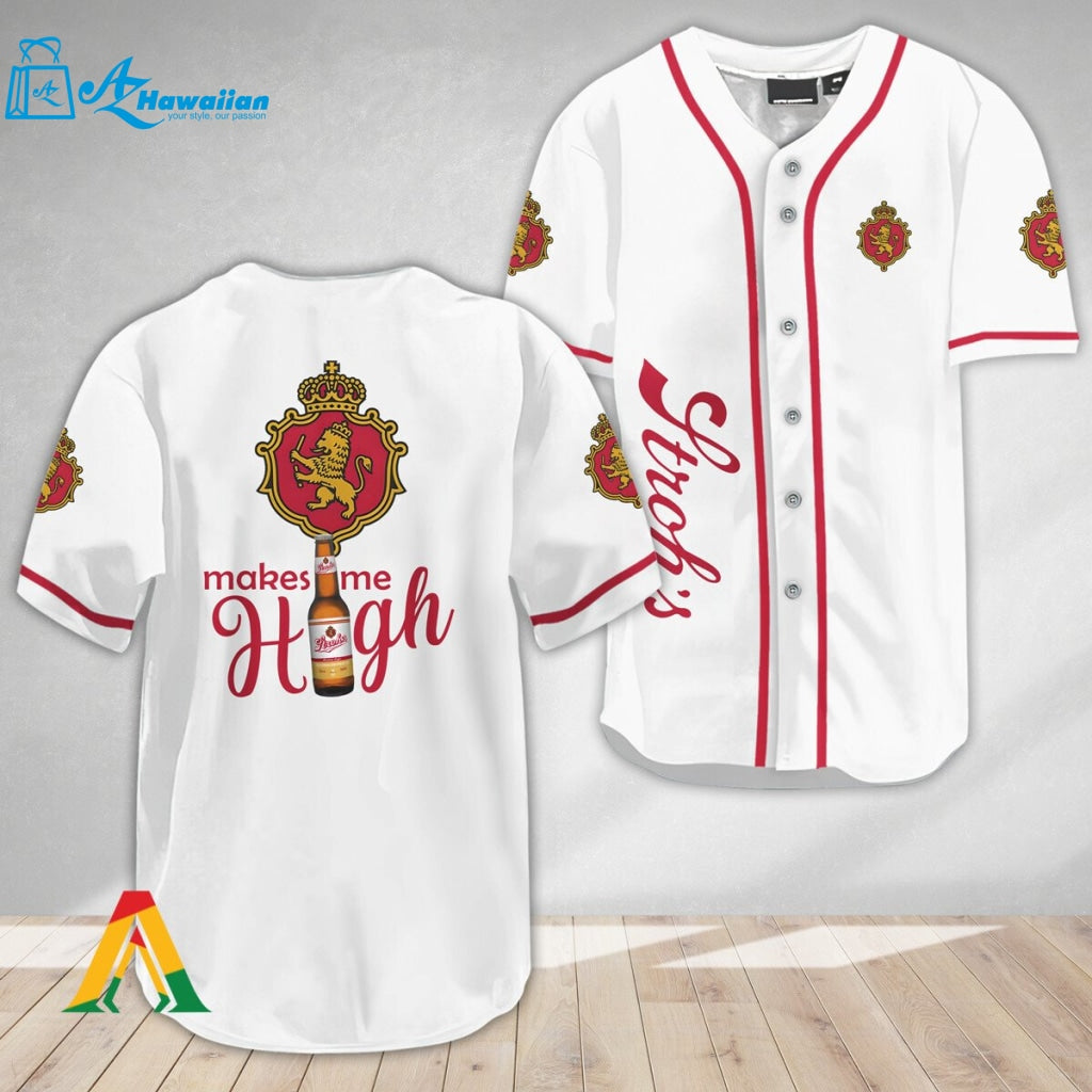 Stroh's Brewery Make Me High Baseball Jersey