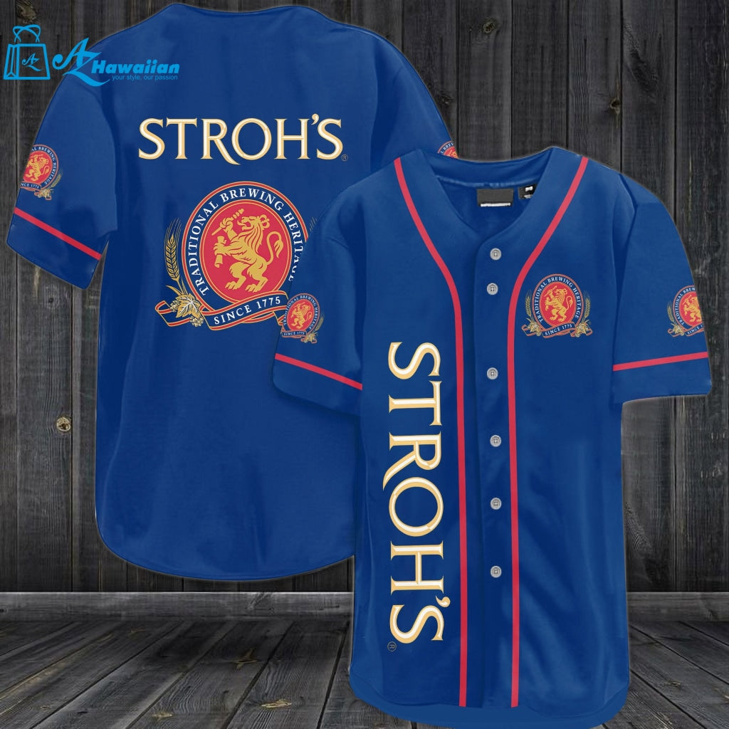 Stroh's Since 1775 Beer Baseball Jersey 