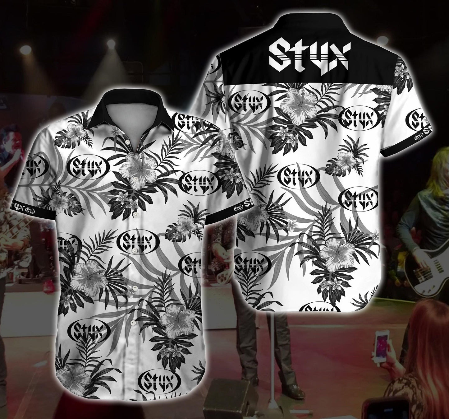 Styx Hawaiian Graphic Print Short Sleeve 