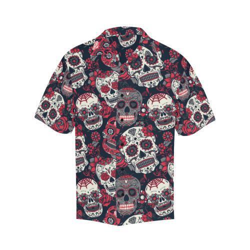 Sugar Skull Pattern Hawaiian Shirt