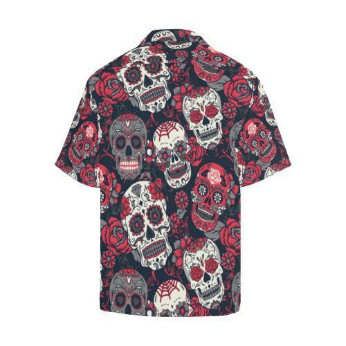 Sugar Skull Pattern Hawaiian Shirt